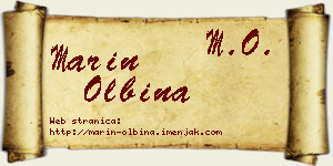 Marin Olbina vizit kartica